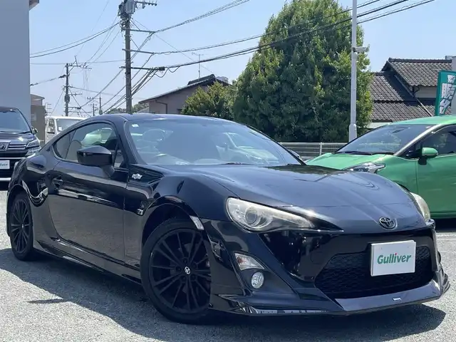 トヨタ ８６ GT 熊本県 2012(平24)年 6.7万km クリスタルブラックシリカ モデリスタフルエアロ /社外SDナビ(AVN-R7W)/【フルセグTV/SD/CD/DVD/Bluetooth】/バックカメラ/オートHIDライト/ETC/純正17インチAW/プッシュスタート/スマートキー/スペアキー/横滑り防止装置/盗難防止装置/純正フロアマット/ダブル＋サイドエアバック/取扱説明書/保証書