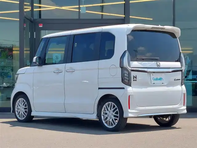 ホンダ Ｎ ＢＯＸ カスタム L ターボ 東京都 2021(令3)年 3.7万km プラチナホワイトパール 純正ナビ/フルセグ/バックカメラ/ビルトインETC/ドライブレコーダー/両側パワースライドドア/ハーフレザーシート/シートヒーター/衝突軽減ブレーキ/レーンキープアシスト/レーダークルーズコントロール/コーナーセンサー/パドルシフト/純正15インチAW/スマートキー/LEDヘッドライト