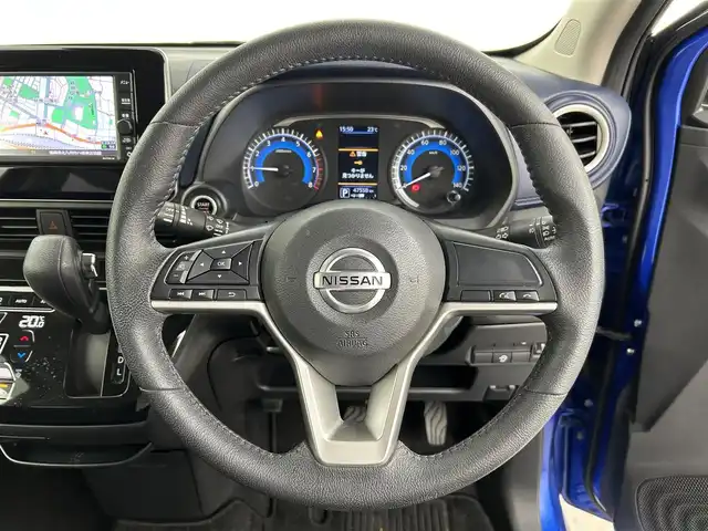 日産 デイズ ハイウェイスターX 福岡県 2019(令1)年 4.8万km オーシャンブルーP 純正ナビ（フルセグＴＶ）　/アラウンドビューモニター　/３６０°ドライブレコーダー　/コーナーセンサー　/エマージェンシーブレーキ　/レーンキープ　/セーフティ・シールドスイッチ　/純正１４インチアルミホイール