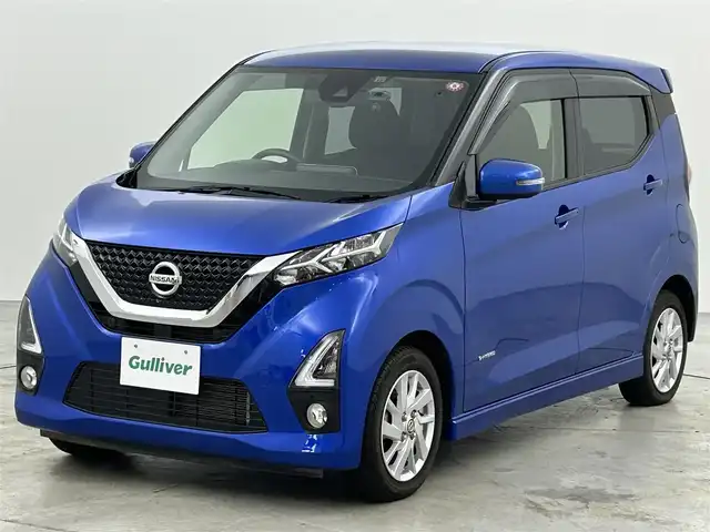 日産 デイズ ハイウェイスターX 福岡県 2019(令1)年 4.8万km オーシャンブルーP 純正ナビ（フルセグＴＶ）　/アラウンドビューモニター　/３６０°ドライブレコーダー　/コーナーセンサー　/エマージェンシーブレーキ　/レーンキープ　/セーフティ・シールドスイッチ　/純正１４インチアルミホイール