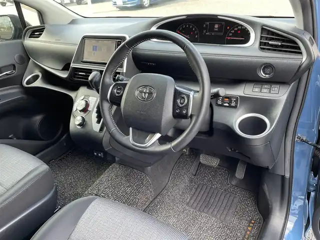 トヨタ シエンタ ファンベースG 千葉県 2022(令4)年 0.9万km グレイッシュブルー 純正7インチナビ/(フルセグTV　BT　AM　FM)/バックカメラ/衝突被害軽減システム/車線逸脱警報/両側パワースライドドア/横滑り防止装置/ETC/アイドリングストップ/LEDヘッドライト/オートライト/ウィンカーミラー/電動格納ミラー/シートリフター/プッシュスタート/スマートキー/フロアマット/ドアバイザー/スペアキー/取扱説明書/保証書