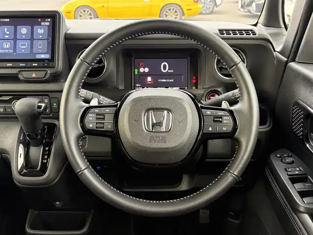 ホンダ Ｎ ＢＯＸ カスタム ターボ 大分県 2025(令7)年 0.2万km プラチナホワイトパール ・ナビ(BT/USB)/・フルセグテレビ/・バックカメラ/・両側パワースライドドア/・衝突軽減ブレーキ/・レーダークルーズコントロール/・コーナーセンサー/・ドライブレコーダー/・ETC/・シートヒーター/・ブレーキホールド/・パドルシフト/・ステアリングリモコン/・純正ホイール