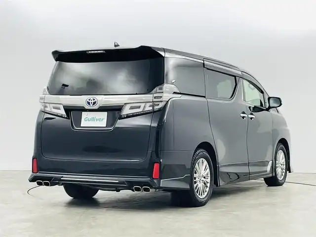 トヨタ ヴェルファイア ハイブリット ZR Gエディション 福島県 2018(平30)年 5.3万km ブラック プリクラッシュセーフティ/・レーダークルーズコントロール/・レーントレーシングアシスト/・パーキングサポートブレーキ/・アダプティブハイビームシステム/・インテリジェントクリアランスソナー/・ブラインドスポットモニター/TRDエアロ/純正ナビゲーション　/・BT/TV/AM/FM/CD/DVD/HDMI/・バックカメラ/360°カメラ/・ＥＴＣ/デジタルインナーミラー/ＪＢＬスピーカー/両側パワースライドドア/前後ドライブレコーダー/シートヒーターD席＋N席＋2列目シート/・エアシートD席＋N席/革巻きステアリング/・ステアリングスイッチ/・ステアリングヒーター/LEDライト/・フォグライト/・オートライト/電動格納ミラー/ドアバイザー