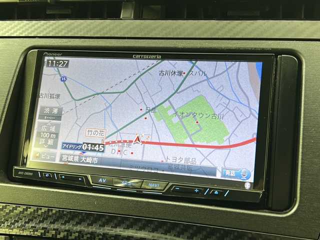 トヨタ プリウス S ツーリングセレ G’s 宮城県 2015(平27)年 8.8万km ホワイトパールクリスタルシャイン 社外ナビ/・フルセグTV/バックカメラ/プッシュスタート/スマートキー×2/LEDフォグライト/ALPINE製パワードサブウーファー/純正フロアマット/社外AW/レザー調シートカバー