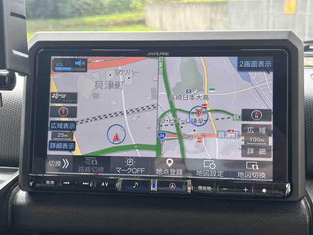 スズキ ジムニー シエラ JC 長崎県 2022(令4)年 2.2万km シフォンアイボリーメタリックブラック2トーンルーフ 社外9インチナビ/（CD/DVD/BT/フルセグ）/バックカメラ/衝突軽減システム/レーンアシスト/クルーズコントロール/シートヒーター/ステアリングスイッチ/前後ドライブレコーダー/マッドガード/オートライト/ETC/純正15インチAW