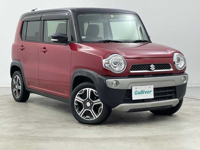 スズキ ハスラー X 新潟県 2017(平29)年 5.7万km フェニックスレッドパール/ブルーイッシュブラックパール ディーラー純正ナビ/(CN-RZ73)/(CD.DVD.SD.フルセグ.Bluetooth)/バックカメラ/革巻きステアリング/ステアリングリモコン/HIDオートライト/スズキセーフティサポート/レーンキープアシスト/ビルトインETC/シートヒーター/プッシュスタート/スマートキー/純正フロアマット