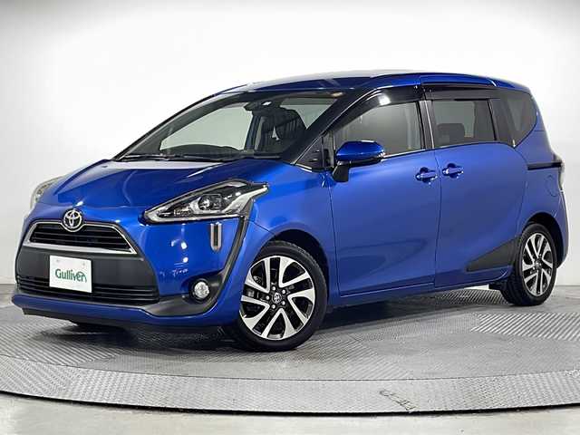 トヨタ シエンタ G 広島県 2017(平29)年 4.2万km コバルトブルーメタリック 純正ナビ　/バックカメラ　/パワースライドドア　/レーンキープアシスト　/オートハイビーム　/オートライト　/衝突軽減ブレーキ　/フルセグ　/ＬＥＤヘッドライト　/ビルトインＥＴＣ　/フォグランプ　/Ｂｌｕｅｔｏｏｔｈ/純正16インチアルミホイール（195/50/R16）/エアバッグ（運転席/助手席）
