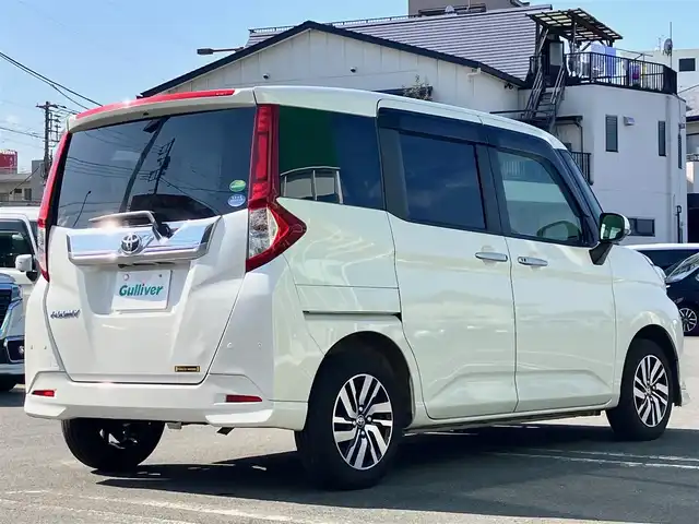 トヨタ ルーミー カスタムG 静岡県 2020(令2)年 5.1万km パールホワイトⅢ 純正ナビ(Cd/DVD/BT/フルセグ)/全方位カメラ/ETC2.0/D席N席シートヒーター/エンジンスタートボタン/両側パワースライドドア/パワーステアリング/パワーウィンドウ/アイドリングストップ/オートエアコン/スマートキー/スペアキー１本/クルーズコントロール/純正フロアマット/ウォークスルー/布シート/純正アルミホイール/ABS/横滑り防止装置/コーナーセンサー前後/レーンキープアシスト/オートライト/オートマチックハイビーム/LEDヘッドライト/Wエアバッグ/衝突軽減システム