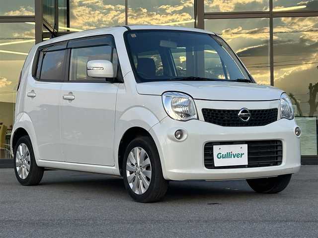 日産 モコ X 愛媛県 2014(平26)年 4.2万km スノーパールホワイト 純正7型ナビ【MM314D-A】/CD/DVD/Bluetooth/ワンセグTV/バックカメラ/ビルトインETC/プッシュスタート/電動格納ミラー/フロアマット/ドアバイザー/アイドリングストップ