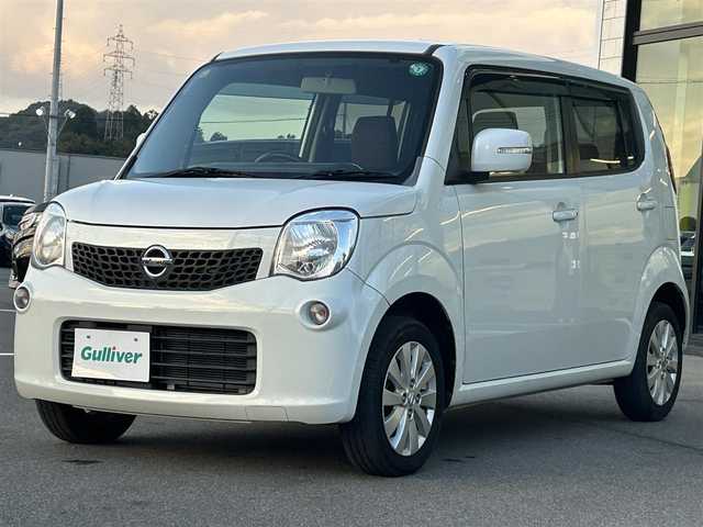 日産 モコ X 愛媛県 2014(平26)年 4.2万km スノーパールホワイト 純正7型ナビ【MM314D-A】/CD/DVD/Bluetooth/ワンセグTV/バックカメラ/ビルトインETC/プッシュスタート/電動格納ミラー/フロアマット/ドアバイザー/アイドリングストップ