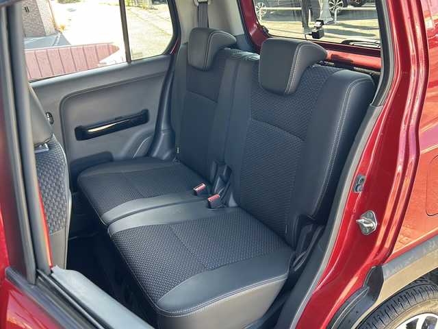 スズキ ハスラー J ブラックインテリアパッケージ 静岡県 2019(令1)年 5.6万km フェニックスレッドパール/ホワイト2トーンルーフ 社外ナビ（AM FM Bluetooth USB iPod SD）/ヒーテッドドアミラー/ハーフレザーシート/D＋N席シートヒーター/デュアルカメラブレーキサポート/純正アルミホイール/純正フロアマット/プッシュスタート/スマートキー/ステアリングリモコン/アイドリングストップ/キノセンヘッドライト/パワーステアリング/パワーウィンドウ