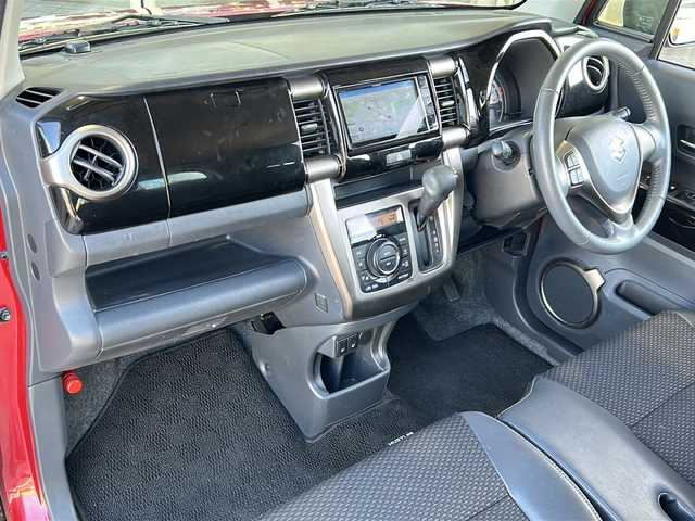 スズキ ハスラー J ブラックインテリアパッケージ 静岡県 2019(令1)年 5.6万km フェニックスレッドパール/ホワイト2トーンルーフ 社外ナビ（AM FM Bluetooth USB iPod SD）/ヒーテッドドアミラー/ハーフレザーシート/D＋N席シートヒーター/デュアルカメラブレーキサポート/純正アルミホイール/純正フロアマット/プッシュスタート/スマートキー/ステアリングリモコン/アイドリングストップ/キノセンヘッドライト/パワーステアリング/パワーウィンドウ