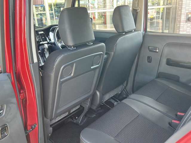 スズキ ハスラー J ブラックインテリアパッケージ 静岡県 2019(令1)年 5.6万km フェニックスレッドパール/ホワイト2トーンルーフ 社外ナビ（AM FM Bluetooth USB iPod SD）/ヒーテッドドアミラー/ハーフレザーシート/D＋N席シートヒーター/デュアルカメラブレーキサポート/純正アルミホイール/純正フロアマット/プッシュスタート/スマートキー/ステアリングリモコン/アイドリングストップ/キノセンヘッドライト/パワーステアリング/パワーウィンドウ