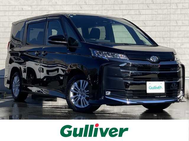 トヨタ ノア S－G 静岡県 2022(令4)年 1.4万km アティチュードブラックマイカ Toyota Safety Sense/純正10.5インチナビ/　AM FM CD DVD Bluetooth USB AppleCarPlay AndroidAuto/フルセグTV/LEDオートヘッドランプ/レーダークルーズコントロール/ハーフレザーシート/前後方クリアランスソナー/両側パワースライドドア/純正16インチアルミホイール/オートブレーキホールド/スマートキー＆プッシュスタート/パーキングアシスト/ビルトインETC2.0/バックモニター/前後方ドライブレコーダー