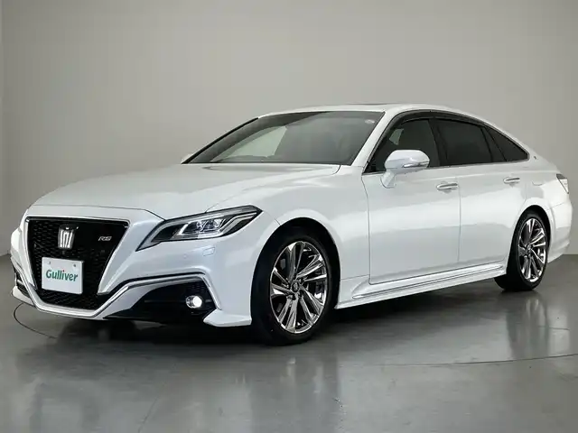 トヨタ クラウン ハイブリッド RS アドバンス 愛知県 2021(令3)年 3.8万km プレシャスホワイトパール 純正１２．３型ナビ　ムーンルーフ　全方位カメラ　デジタルインナミラー　フルセグTV　BT　DVD　黒革　シートヒーター　シートベンチレーション　ＢＳＭ　ＡＣ１００Ｖ　ＥＴＣ２．０　セーフティセンス　衝突軽減　追従クルコン　ＬＥＤオートライト　コーナーセンサー　禁煙車