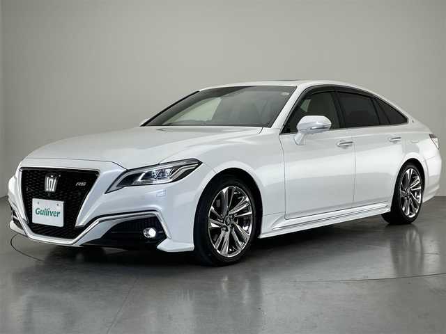トヨタ クラウン ハイブリッド RS アドバンス 愛知県 2021(令3)年 3.8万km プレシャスホワイトパール 純正１２．３型ナビ　ムーンルーフ　全方位カメラ　デジタルインナミラー　フルセグTV　BT　DVD　黒革　シートヒーター　シートベンチレーション　ＢＳＭ　ＡＣ１００Ｖ　ＥＴＣ２．０　セーフティセンス　衝突軽減　追従クルコン　ＬＥＤオートライト　コーナーセンサー　禁煙車