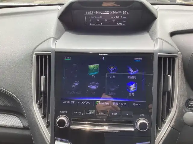 スバル フォレスター ハイブリッド アドバンス 栃木県 2019(令1)年 6.5万km ダークブルーパール  ワンオーナー/ SDメモリナビ/ フルセグテレビ/ バックカメラ、左サイドカメラ/ アイサイト/ BSM/ クルーズコントロール/ 全席シートヒーター/ 前席パワーシート（D席シートメモリー付き）/ ドアバイザー/ プッシュスタート/ ETC/ LEDヘッドライト/ LEDフォグライト/ 純正フロアマット/ ルーフレール