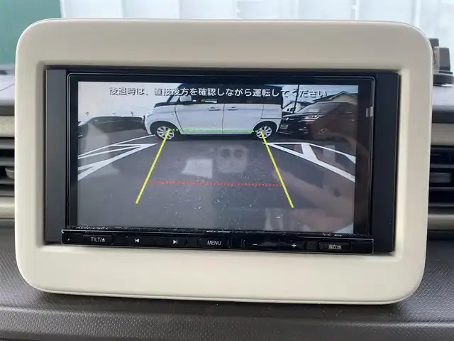 スズキ ラパン G 神奈川県 2021(令3)年 2.5万km シフォンアイボリーM ・社外ＳＤナビ　/・バックカメラ　/・フルセグＴＶ/・Ｂｌｕｅｔｏｏｔｈ　/・ＤＶＤ　ＣＤ　/・シートヒーター（運転席）/・スズキセーフティーサポート　/・コーナーセンサー前後　/・スマートキー　/・プッシュスタート　/・ＵＶカットガラス
