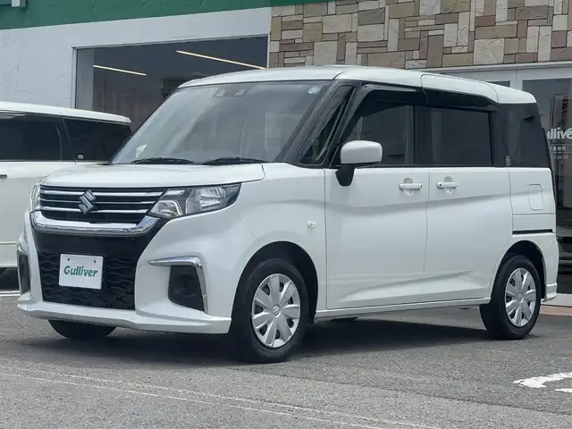 スズキ ソリオ G 徳島県 2023(令5)年 0.5万km ピュアホワイトP ワンオーナー/純正ナビ【CN-RZ876】/片側パワースライドドア/純正フロアマット/衝突被害軽減システム/レーンキープアシスト/オートマチックハイビーム/横滑り防止装置/盗難防止装置/後ろコーナーセンサー/ETC/バックカメラ/スマートキー/プッシュスタート
