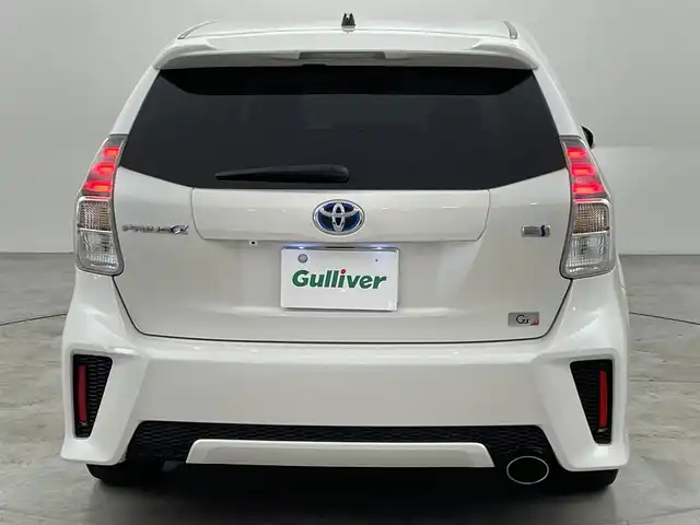 トヨタ プリウス α S ツーリングセレクション G’s 福岡県 2016(平28)年 6.3万km ホワイトパールクリスタルシャイン シルクブレイズエアロ　/後席モニター　/アルパインナビ（ＢＴ，フルセグＴＶ）　/バックカメラ　/ＥＴＣ　/前方ドライブレコーダー　/ハーフレザーシート　/ステアリングリモコン　/純正フロアマット　/純正１８インチＡＷ