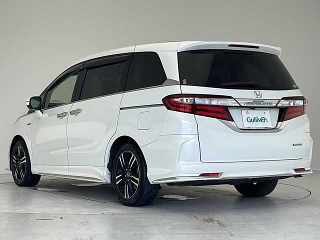 ホンダ オデッセイ ハイブリッド アブソルートセンシングEXパック 愛知県 2017(平29)年 6.8万km ホワイトオーキッドパール 衝突軽減システム/純正ナビ/フリップダウンモニター/両側パワースライドドア/クルーズコントロール/フルセグ/CD DVD/Bluetooth/バックカメラ/純正アルミホイール/ブラインドスポットモニター/リアオートエアコン/オートライト/ドライブレコーダー/ETC/ステアリングスイッチ/スマートキー/プッシュスタート