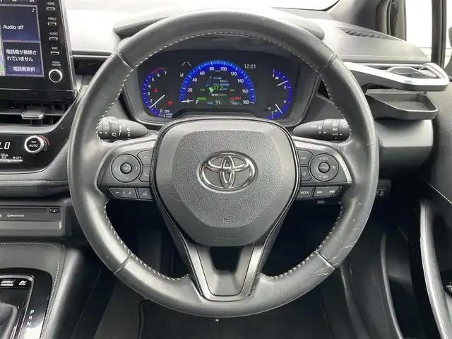 トヨタ カローラツーリング ハイブリッド ダブルバイビー 群馬県 2020(令2)年 7万km ブラックマイカ ＴＲＤエアロ　/純正8インチナビ/バックカメラ/フルセグ・Ｂｌｕｅｔｏｏｔｈ/レイズＡＷ/ハーフレザー/ドライブレコーダー/レーンアシスト/コーナーセンサー/スマートキー２本　/純正ＡＷ付冬タイヤ車載