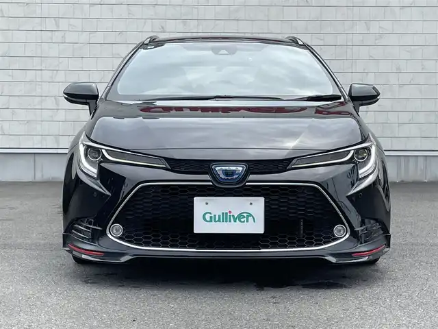 トヨタ カローラツーリング ハイブリッド ダブルバイビー 群馬県 2020(令2)年 7万km ブラックマイカ ＴＲＤエアロ　/純正8インチナビ/バックカメラ/フルセグ・Ｂｌｕｅｔｏｏｔｈ/レイズＡＷ/ハーフレザー/ドライブレコーダー/レーンアシスト/コーナーセンサー/スマートキー２本　/純正ＡＷ付冬タイヤ車載