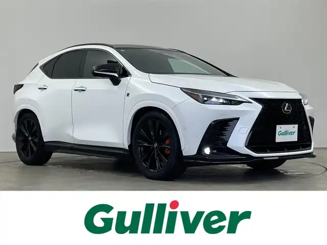 レクサス ＮＸ 350h Fスポーツ 埼玉県 2023(令5)年 3.6万km ホワイトノーヴァガラスフレーク ムーンルーフ　純正１４インチナビ　パノラミックビューモニター　ＢＳＭ　ＨＵＤ　赤レザー　レーダークルーズ　デジタルインナーミラー　ビルトインＥＴＣ２．０　ＡＣ１００Ｖ　オレンジキャリパー　ＬＥＤライト