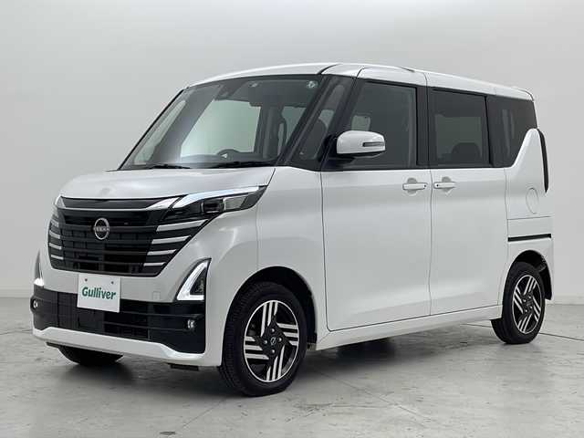 日産 ルークス HWS X プロパイロットED 宮城県 2023(令5)年 6万km ホワイトパール 禁煙車/プロパイロット/エマージェンシーブレーキ/車線逸脱警報/車線逸脱防止支援システム/先行車発進お知らせ/速度標識表示/道路標識表示/ソナー/インテリジェントルームミラー/純正7インチナビ/（BT.SD.AM.FM.CD.USB）/アラウンドビューモニター/フルセグテレビ/ビルトインETC/両側パワースライドドア/ハンズフリースライドドア/電動パーキングブレーキ/AUTOHOLD/前席シートヒーター/ステアリングヒーター/革巻きステアリング/ステアリングスイッチ/プッシュスタート/スマートキー（2本）/ロールサンシェード/シートバックテーブル/純正フロアマット/LEDヘッドライト/LEDフォグランプ/純正14インチアルミホイール/横滑り防止機能/アイドリングストップ