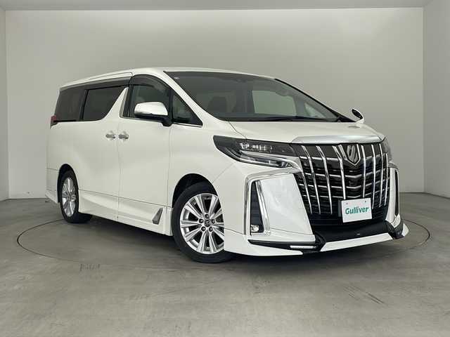 トヨタ アルファード S Aパッケージ 兵庫県 2018(平30)年 3.9万km ホワイトパールクリスタルシャイン ・純正SDナビ（NSZT-Y68T）/・AM/FM/CD/DVD/・Bluetooth接続/・フルセグTV/・バックカメラ/・ビルトインETC/・両側パワースライドドア/・電子パーキングブレーキ/・オートホールド/・トヨタセーフティセンス/・プリクラッシュセーフティ/・レーンキープアシスト/・クリアランスソナー/・ロードサインアシスト/・レーダークルーズコントロール/・オートマチックハイビーム/・横滑り防止装置/・前方ドライブレコーダー/・TRDエアロ（フロント、サイド、リア）/・オットマン/・LEDヘッドランプ/・オートライト/・フォグランプ/・純正フロアマット/・純正アルミホイール