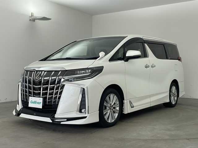 トヨタ アルファード S Aパッケージ 兵庫県 2018(平30)年 3.9万km ホワイトパールクリスタルシャイン ・純正SDナビ（NSZT-Y68T）/・AM/FM/CD/DVD/・Bluetooth接続/・フルセグTV/・バックカメラ/・ビルトインETC/・両側パワースライドドア/・電子パーキングブレーキ/・オートホールド/・トヨタセーフティセンス/・プリクラッシュセーフティ/・レーンキープアシスト/・クリアランスソナー/・ロードサインアシスト/・レーダークルーズコントロール/・オートマチックハイビーム/・横滑り防止装置/・前方ドライブレコーダー/・TRDエアロ（フロント、サイド、リア）/・オットマン/・LEDヘッドランプ/・オートライト/・フォグランプ/・純正フロアマット/・純正アルミホイール