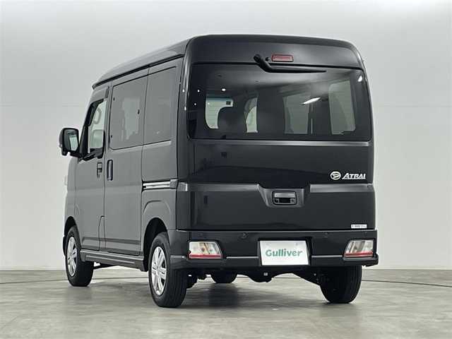 ダイハツ アトレー バン RS 福島県 2022(令4)年 3.4万km ブラックマイカメタリック スマートアシスト/・衝突軽減システム/・誤発進抑制/・先行車発進知らせ/・路側逸脱警報/・ふらつき警報/・アダプティブクルーズコントロール/・標識認識/社外メモリナビ/・フルセグＴＶ　/・バックカメラ/・ＣＤ／ＤＶＤ/SD/・AM/FM/・Ｂｌｕｅｔｏｏｔｈ/・ＥＴＣ/・ステアリングスイッチ/両側電動スライドドア　/純正エアロ（フロント・サイド・リア）/純正フロアマット/純正ドアバイザー/ウィンカーミラー/電格ミラー/オーバーヘッドコンソール/ＬＥＤヘッドライト/フォグランプ/オートライト/オートマチックハイビーム/スマートキー　/プッシュスタート　/アイドリングストップ/クリアランスソナー/　