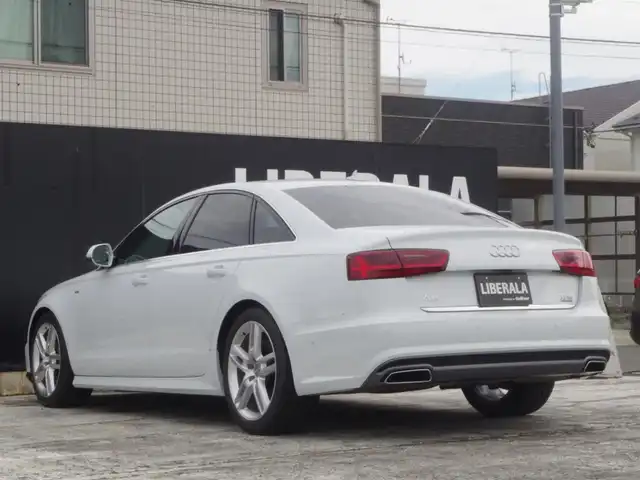 アウディ Ａ６ 2．0 TFSI クワトロSライン 岩手県 2017(平29)年 2万km グレイシアホワイトメタリック アシスタンスパッケージ/Audiブレーキガード/サイドアシスト /レーンアシスト/アダプティブクルーズ/純正ナビ/フルセグTV/全方位カメラ/パーキングエイド /パークアシスト/BOSEサウンド/ETC2.0/前後ドラレコ/黒革シート/シートヒーター/パワーシート