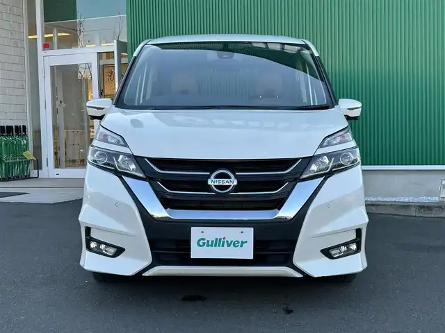 日産 セレナ ハイウェイスター G 宮城県 2016(平28)年 6.6万km ブリリアントホワイトパール セーフティパックB/・プロパイロット/・車線逸脱防止支援システム/・SRSエアバッグ（サイド/カーテン）/・アラウンドビューモニター/・スマートルームミラー/・ステアリングスイッチ/・踏み間違い衝突防止アシスト/・インテリジェントパーキングアシスト/・進入禁止標識検知/・ふらつき警報/・フロント＆バックソナー/・ヒーター付ドアミラー/・電動パーキングブレーキ/・オートブレーキホールド/グラデーション織物/合皮コンビシート/ブラウン革貼インパネ加飾/＝＝＝/エマージェンシーブレーキ/車線逸脱警報/純正フリップダウンモニター/純正9インチナビ（MM516D-L）/・CD/DVD/・Bluetooth/・フルセグTV/ビルトインETC/ハンズフリー両側電動スライドドア/革巻きステアリング/ステアリングスイッチ/LEDヘッドランプ/フォグランプ/オートライト/スマートキー＆プッシュスタート/電動格納ミラー/純正16インチAW/純正フロアマット/ドアバイザー/W/サイド/カーテンエアバッグ