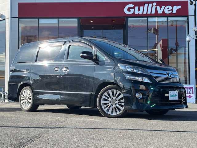 トヨタ ヴェルファイア 宮城県 2013(平25)年 9万km ブラック 走行距離：89661km/ワンオーナー/電動リアゲート/後席モ二ター/パワーシート/両側パワースライドドア/ＥＴＣ/スペアキー/クルーズコントロール/前後コーナーセンサー/純正アルミホイール/社外フロアマット/パワーシート/ＤＮ席シートヒーター/オットマン/AM・FM・CD・DVD・BT・TV・USB・SD