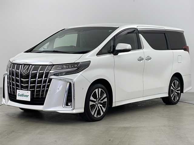 トヨタ アルファード SC 道央・札幌 2020(令2)年 6.1万km ホワイトパールクリスタルシャイン 登録時走行距離61010km/4WD/ワンオーナー/純正ナビ（Bluetooth、CD/DVD、フルセグTV ）/純正フリップダウンモニター/全方位カメラ/ETC2.0/前方ドライブレコーダー/両側パワースライドドア/パワーバックドア/前席パワーシート/前席シートヒーター/前席エアシート/合皮シート/パーキングアシスト/ステアリングヒーター/アイドリングストップ/横滑り防止装置/衝突被害軽減システム/前後コーナーセンサー/純正18インチAW/LEDライト/フォグランプ/オートマチックハイビーム/オートライト/純正フロアマット/スマートキー/スペアキー
