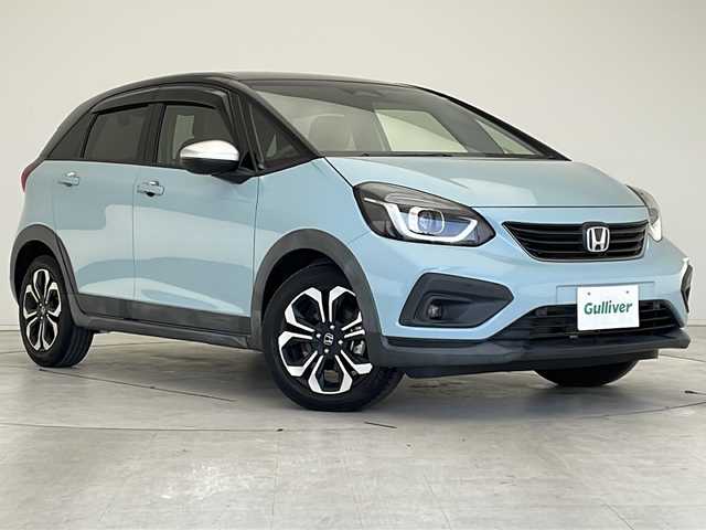 ホンダ フィット e:HEVクロスター 愛知県 2020(令2)年 2.6万km サーフブルー/ブラック 衝突軽減システム/純正SDナビ　ＳＤカードなし/レーダークルーズコントロール/CD DVD/Bluetooth/バックカメラ/コーナーセンサー/純正アルミホイール/LEDヘッドライト/オートライト/ドライブレコーダー/ETC/ステアリングスイッチ/スマートキー/プッシュスタート