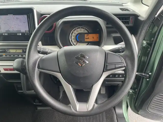 スズキ スペーシア HYBRID X 愛媛県 2018(平30)年 4.6万km ツールグリーンパールメタリック 社外ナビ（Bluetooth/SD/CD/DVD/フルセグTV)/バックカメラ/ETC/両側パワースライドドア/前方ドライブレコーダー/シートヒーター/ハロゲンヘッドライト/オートライト/フロアマット/ドアバイザー/パーキングセンサー/ABS/横滑り防止装置/レーンキープアシスト/衝突被害軽減ブレーキ/電動格納ミラー