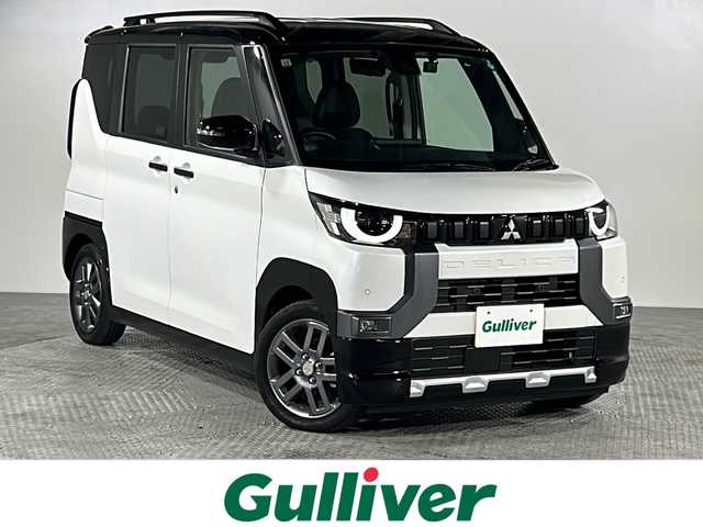 三菱 デリカミニ G プレミアム 沖縄県 2024(令6)年 1万km アメジストブラック/シルキーホワイト 禁煙車　/県外仕入れ　/両側パワースライドドア　/社外ナビ/【フルセグＴＶ／ＢＴ／ＨＤＭＩ】　/全方位カメラ　/ドライブレコーダー　/デジタルインナーミラー　/衝突軽減ブレーキ　/レーンキープアシスト　/レーダークルーズコントロール　/ステアリングリモコン/スマートキー