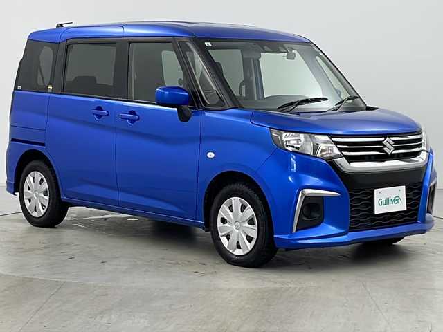 スズキ ソリオ G 道央・札幌 2022(令4)年 6.4万km スピーディーブルーM ・４ＷＤ/・社外ナビ（ＢＴ＆ＤＶＤ＆ＣＤ）/・バックカメラ/・デュアルカメラブレーキサポート/・片側電動スライドドア/・社外ドライブレコーダー/・プッシュスタート/・スマートキー/・ビルトインＥＴＣ/・オートライト/・オートマチックハイビーム/・ヘッドライトレベライザー/・ミラーヒーター/・スペアキー