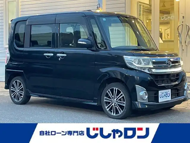 ダイハツ タント カスタム RS SA 秋田県 2014(平26)年 9.8万km ブラックマイカメタリック (株)IDOMが運営する【じしゃロン秋田店】の自社ローン専用車両になりますこちらは現金またはオートローンご利用時の価格です。自社ローンご希望の方は別途その旨お申付け下さい/スマートアシスト/衝突回避支援ブレーキ/衝突警報/誤発進抑制機能(前方)/先行車発進お知らせ機能/純正SDナビ【CD/DVD/SD/Bluetooth/USB/VTR/iPod】/バックカメラ/フルセグTV/LEDヘッドライト