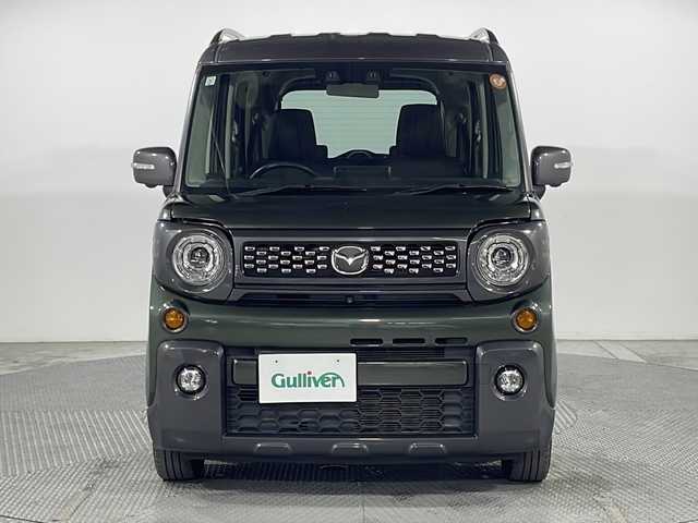 マツダ フレアワゴンタフスタイル ハイブリッドXT 広島県 2021(令3)年 4.6万km 緑Ⅱ 社外ナビ/全方位モニター/両側パワースライドドア/シートヒーター/アダプティブクルーズコントロール/衝突軽減ブレーキ/レーンキープアシスト/オートハイビーム/誤発進抑制機能/リヤパーキングソナー/ヘッドアップディスプレイ/パドルシフト/ルーフレール/LEDヘッドランプ/ETC