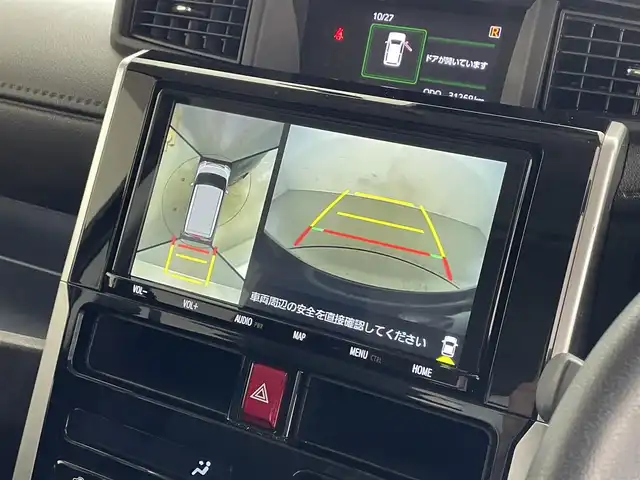 トヨタ ルーミー カスタムG－T 滋賀県 2021(令3)年 3.2万km レーザーブルークリスタルシャイン 純正8型ナビ/Bluetooth/SD/CD/フルセグTV/フロント/サイド/バック/全方位カメラ/純正12インチフリップダウンモニター/追従クルーズコントロール/両側パワースライドドア/シートヒーター/オートハイビーム/ステアリングリモコン/前後ドライブレコーダー/ETC