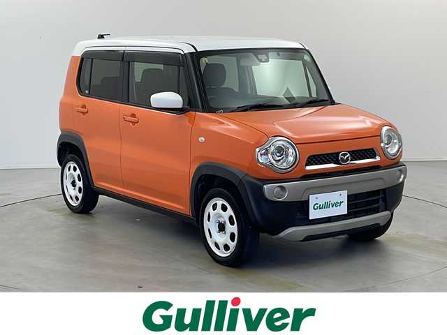 マツダ フレア クロスオーバー XG 栃木県 2014(平26)年 8.2万km パッションオレンジ ホワイト2トーン 禁煙車/純正ナビ/（CD/DVD/BT/TV/AM/FM/SD)/オートライト/アイドリングストップ/オートエアコン/HIDヘッドライト/スマートキー/プッシュスタート/電動格納ミラー/シートヒーター/純正フロアマット/純正サイドバイザー/ETC