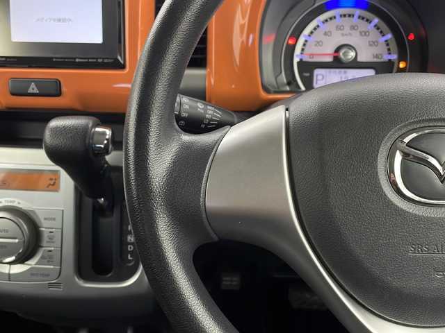 マツダ フレア クロスオーバー XG 栃木県 2014(平26)年 8.2万km パッションオレンジ ホワイト2トーン 禁煙車/純正ナビ/（CD/DVD/BT/TV/AM/FM/SD)/オートライト/アイドリングストップ/オートエアコン/HIDヘッドライト/スマートキー/プッシュスタート/電動格納ミラー/シートヒーター/純正フロアマット/純正サイドバイザー/ETC