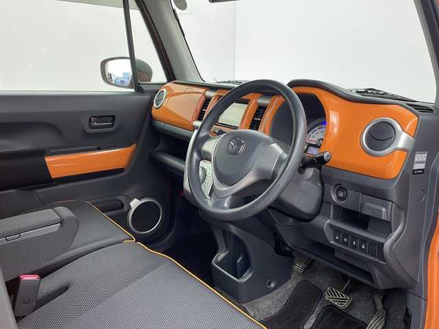 マツダ フレア クロスオーバー XG 栃木県 2014(平26)年 8.2万km パッションオレンジ ホワイト2トーン 禁煙車/純正ナビ/（CD/DVD/BT/TV/AM/FM/SD)/オートライト/アイドリングストップ/オートエアコン/HIDヘッドライト/スマートキー/プッシュスタート/電動格納ミラー/シートヒーター/純正フロアマット/純正サイドバイザー/ETC