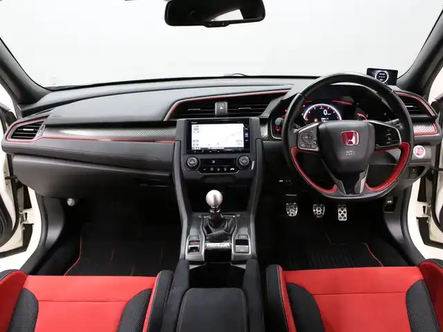 ホンダ シビック タイプR 三重県 2018(平30)年 3.3万km チャンピオンシップホワイト 6MT/純正メモリナビ/　フルセグTV/CD/DVD/Bluetooth/バックカメラ/ビルトインETC/LEDヘッドライト/フォグランプ/オートライト/クルーズコントロール/ブレーキホールド/ステアリングリモコン/レーダー探知機（AR-37LC)/ブレンボキャリパー/カラーマルチインフォメーションDSP/純正20インチアルミホイール/純正フロアマット