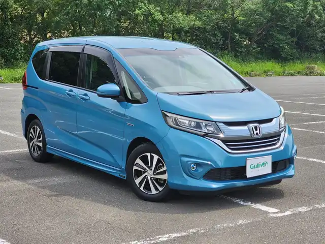ホンダ フリード ハイブリット EX 福岡県 2017(平29)年 5.2万km 青 ワンオーナー/ホンダセンシング/純正メモリナビフルセグTV/（Bluetooth・DVD再生）/バックカメラ/両側パワースライドドア/前席シートヒーター/アダプティブクルーズコントロール/純正LEDヘッドライト/スマートキー×２/ヒーテッドドアミラー/純正アルミホイール/ドライブレコーダー/ETC/新車時保証書/取扱説明書