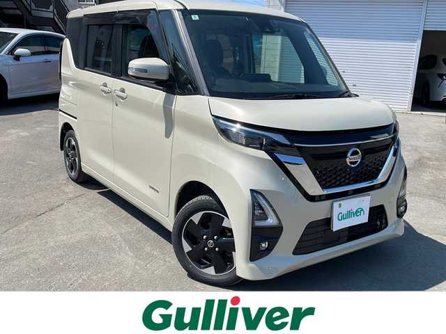 日産 ルークス HWS X プロパイロットED 道東・釧路十勝 2022(令4)年 2.1万km フローズンバニラパール 4WD/純正ナビ　MM321D-L/　(AM/FM/CD/DVD/BT)/ミラー型ドライブレコーダー/ビルトインETC/アラウンドビューモニター/バックカメラ/両側パワースライドドア/シートヒーター/冬タイヤ積込/純正14インチAW/純正フロアマット/ドアバイザー/アイドリングストップ/パーキングアシスト/クルーズコントロール/オートライト/ライトレベライザー/フォグランプ/盗難防止装置/ABS/横滑り防止装置/USB入力端子