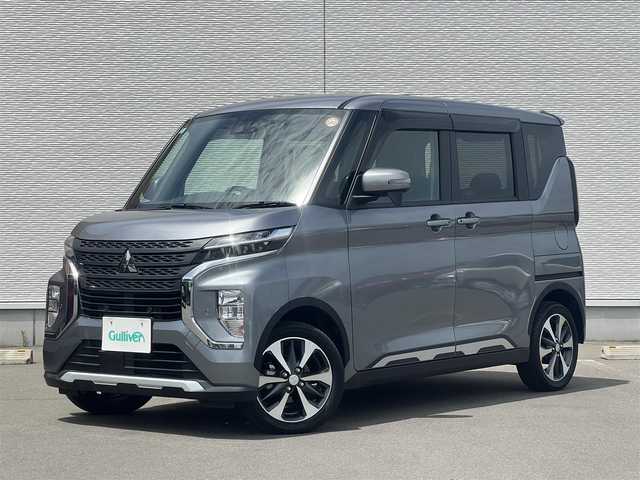 三菱 ｅＫクロススペース T 秋田県 2020(令2)年 1万km チタニウムグレーメタリック ４WD/LEDヘッドライト/ターボ/両側パワスラ/衝突軽減システム/社外ナビ/フルセグ/バックカメラ/純正アルミ/スマートキー/レーンキープアシスト/前席シートヒーター/ダウンヒルアシストコントロール/プッシュスタート/コーナーセンサー/ステアリングスイッチ/パドルシフト/ETC/オートライト/オートエアコン/パワーステアリング/パワーウィンドウ/レベライザー/横滑り防止/電動格納ウィンカーミラー/保証書/取扱説明書/記録簿